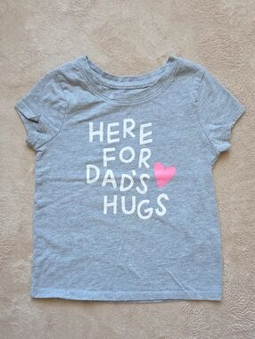Cat & Jack Gray Tee | Here For Dad's Hugs 3t